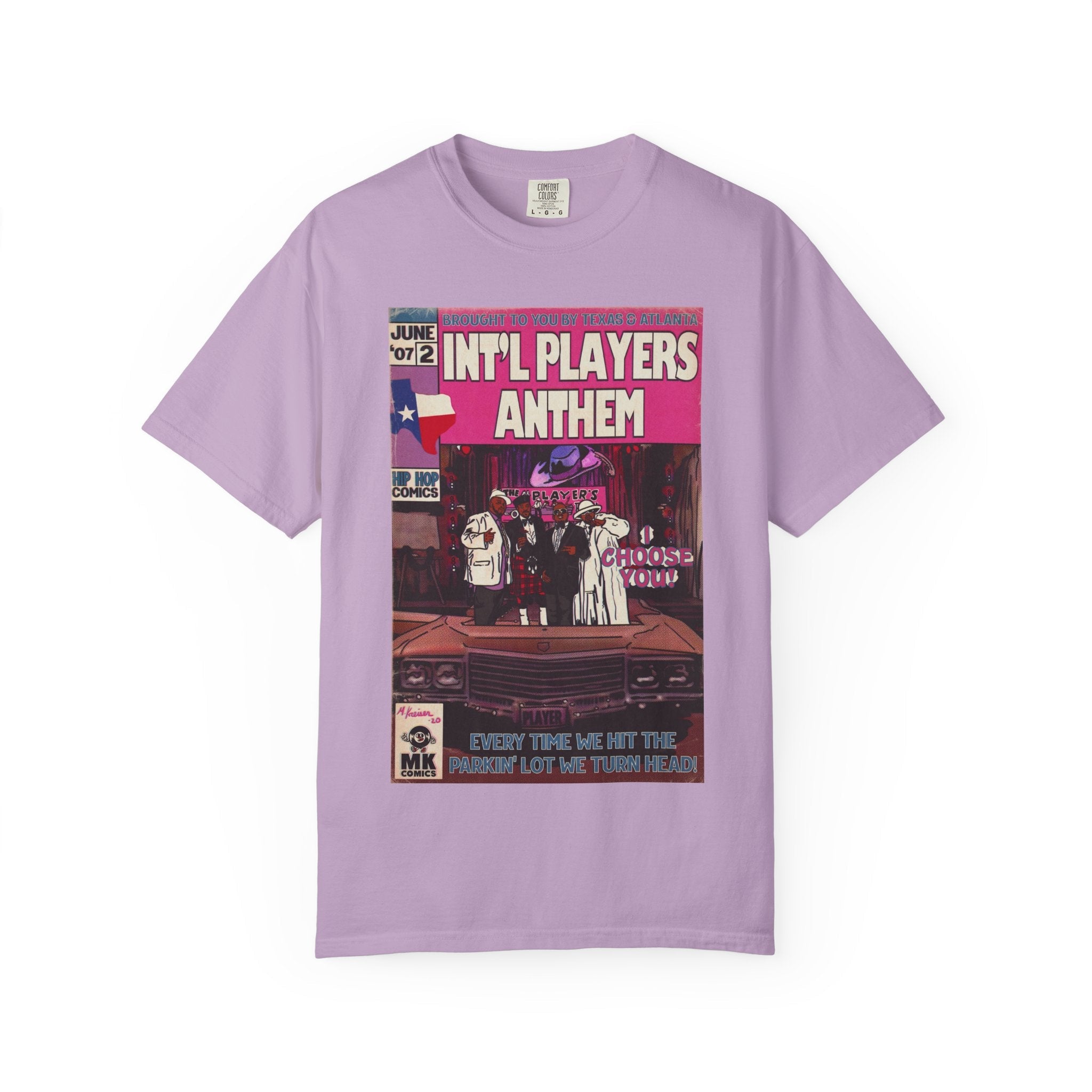 Int’l Players Anthem - Unisex Comfort Colors T-shirt | Hip Hop Graphic Tee, Garment-Dyed Soft Cotton, Relaxed Fit