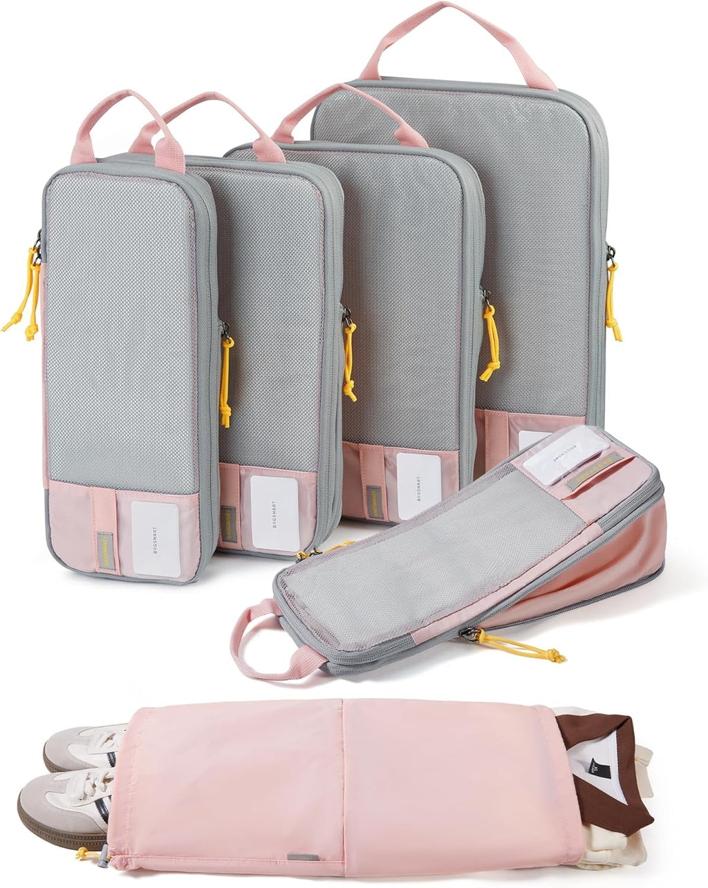 6 Set /4 Set/2 Set Compression Packing Cubes for Travel, Lightweight Luggage Organizer Bags, Durable Space Saver Bags Travel Essentials