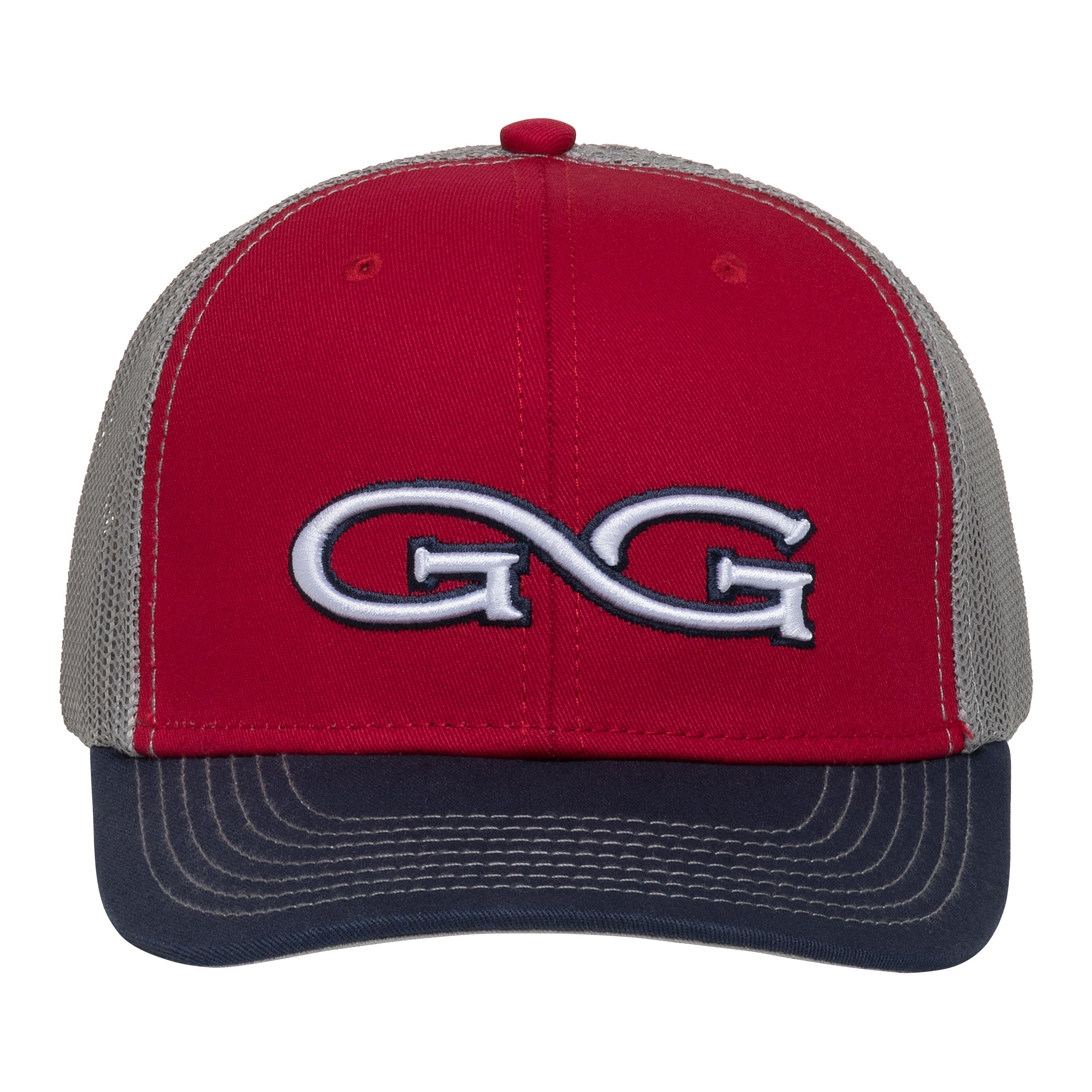 Red Cap | TriColor | Glacier MeshBack | Branded