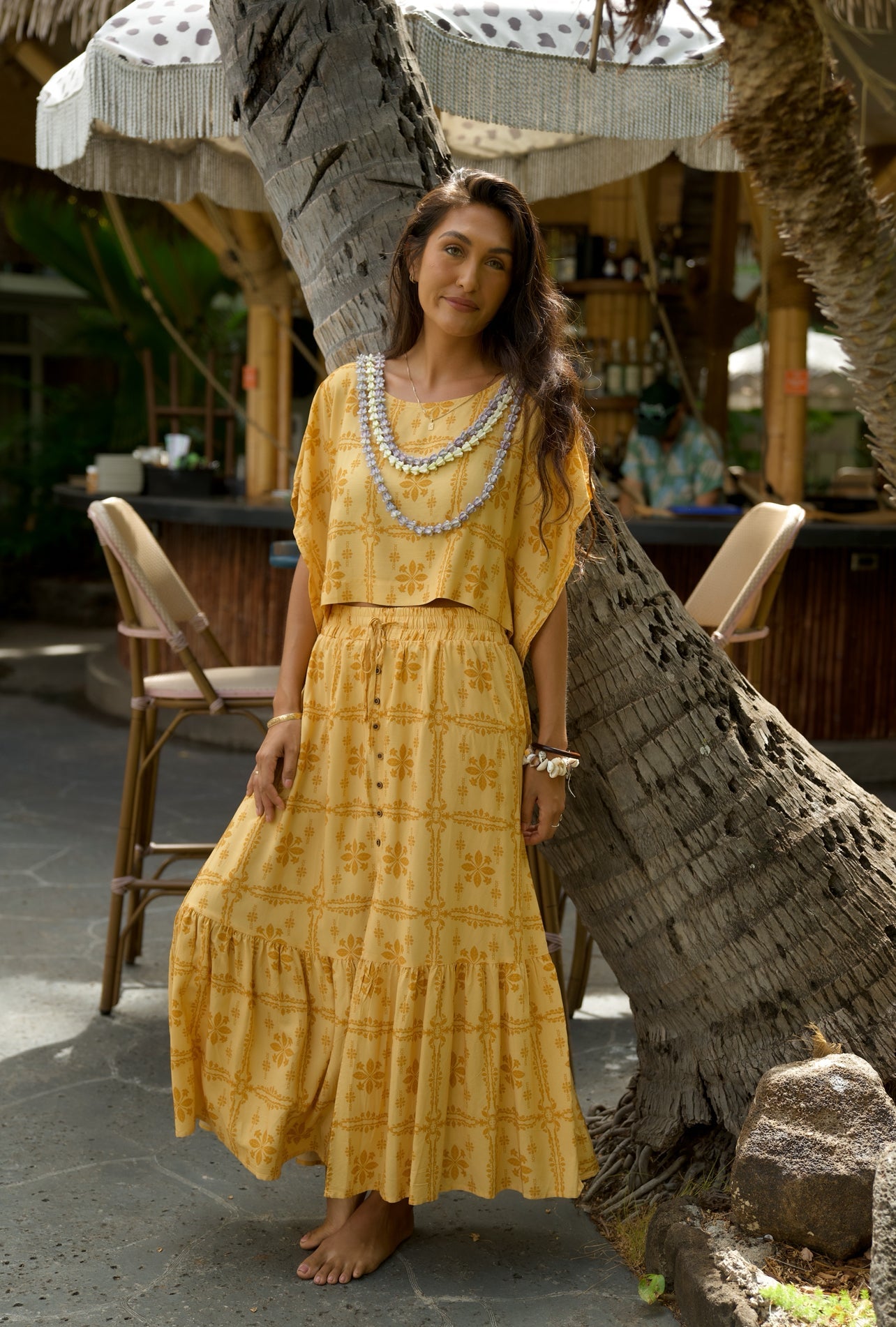 Pua Kenikeni Glow Hina Blouse