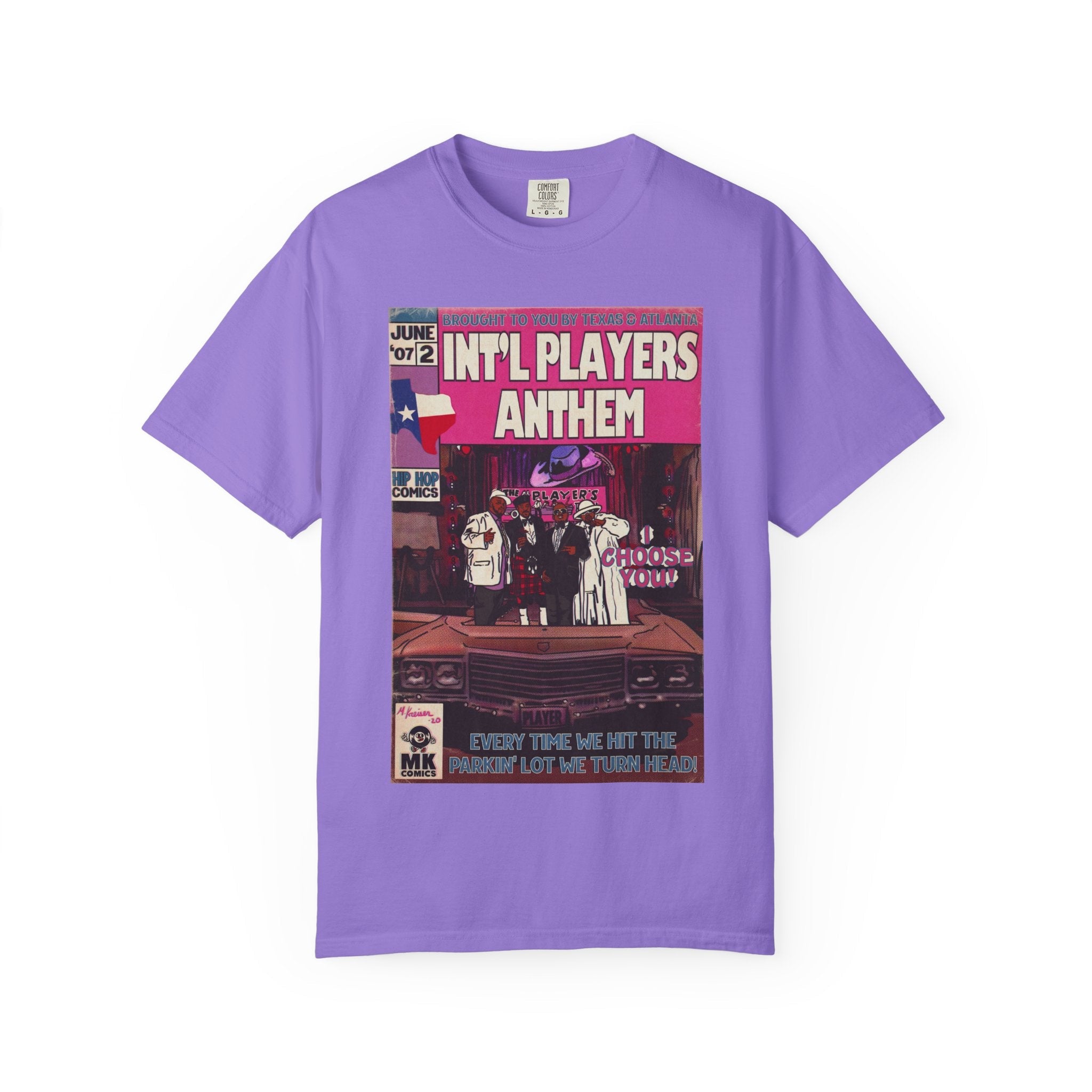Int’l Players Anthem - Unisex Comfort Colors T-shirt | Hip Hop Graphic Tee, Garment-Dyed Soft Cotton, Relaxed Fit