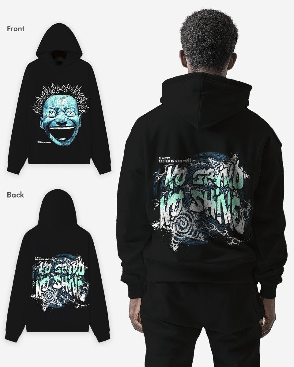 G West Mens Electrical Einstein Oversize Hoodie