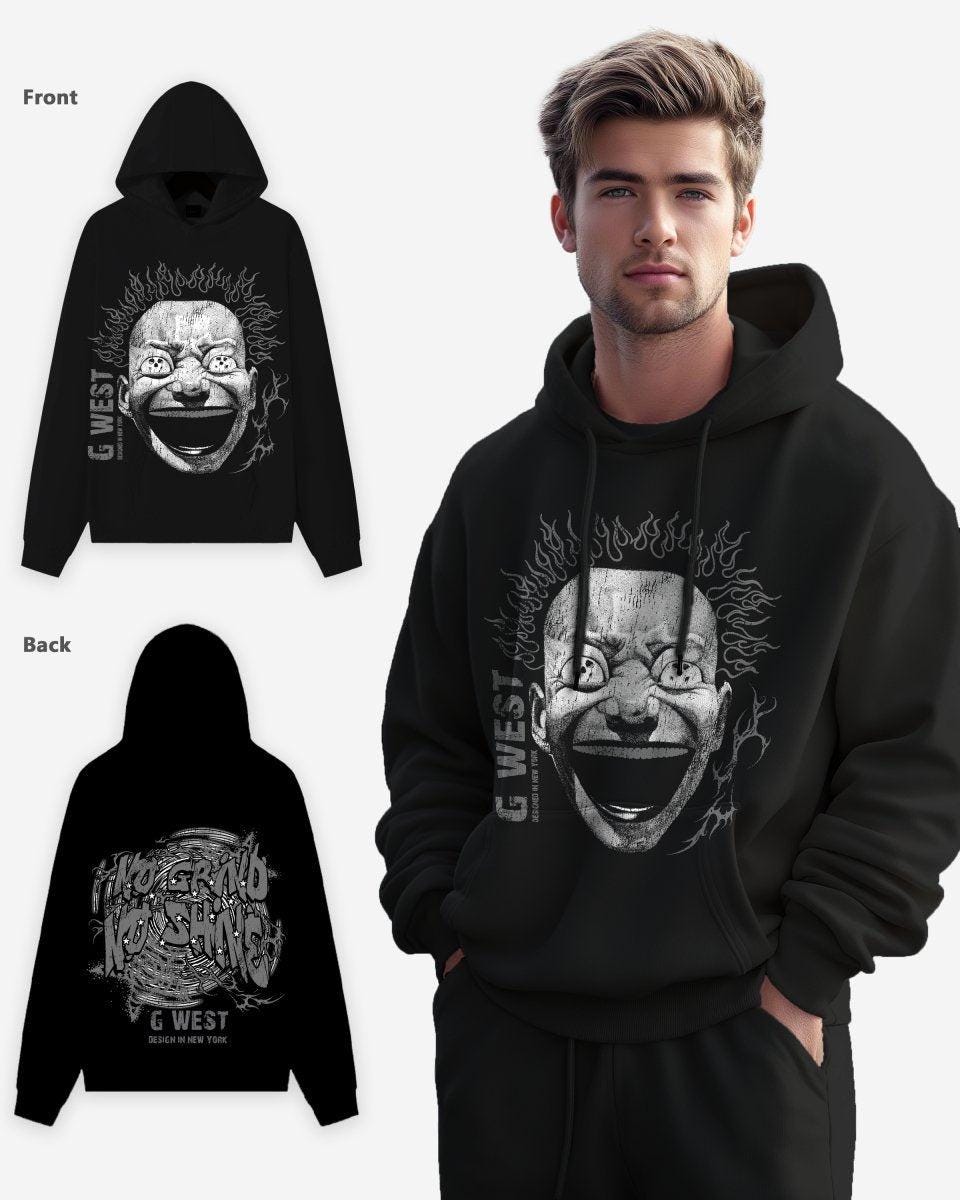 G West Mens Electrical Einstein Oversize Hoodie