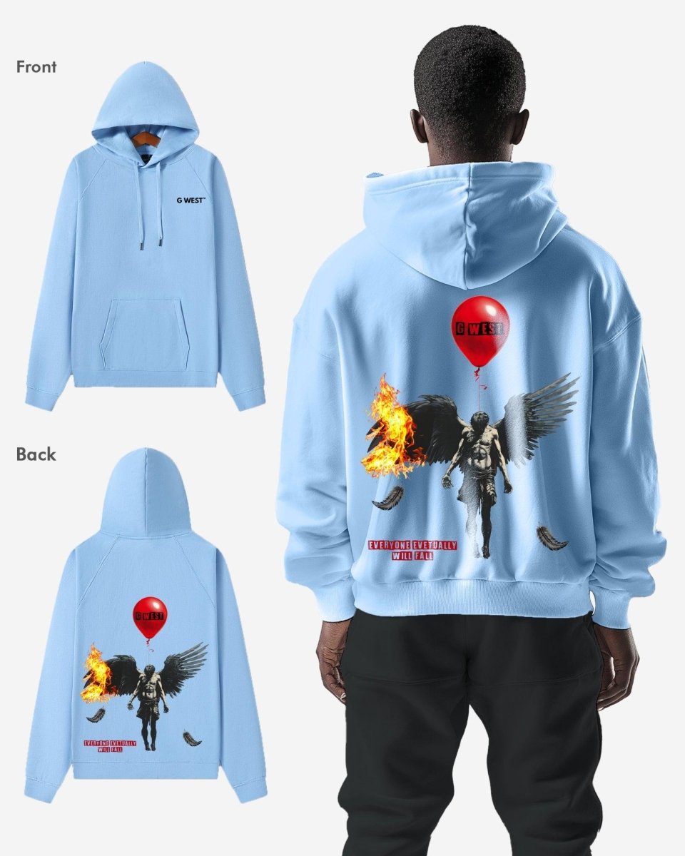 G West Mens Fallen Angel Oversize Hoodie