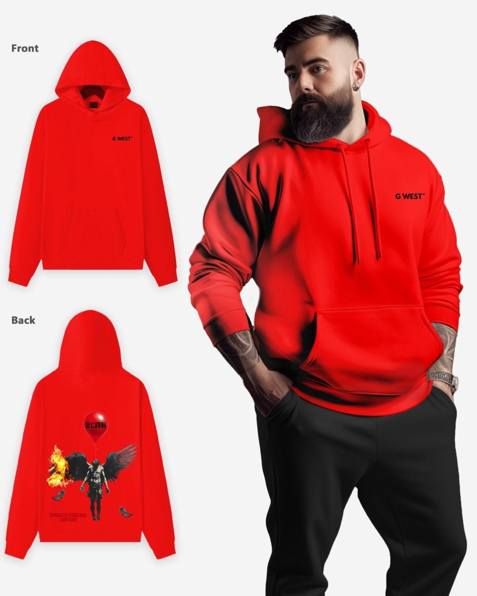 G West Mens Fallen Angel Oversize Hoodie