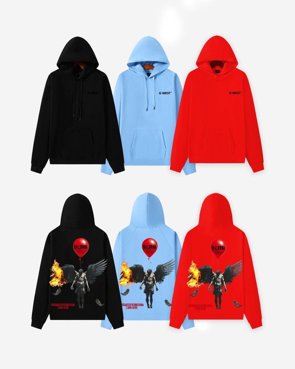G West Mens Fallen Angel Oversize Hoodie