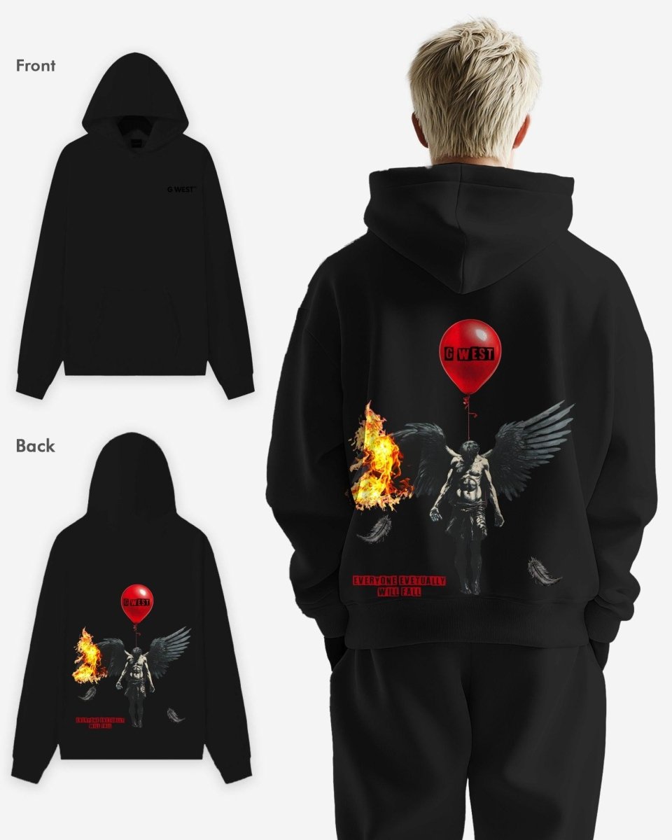 G West Mens Fallen Angel Oversize Hoodie