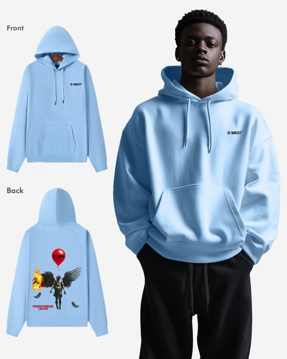 G West Mens Fallen Angel Oversize Hoodie
