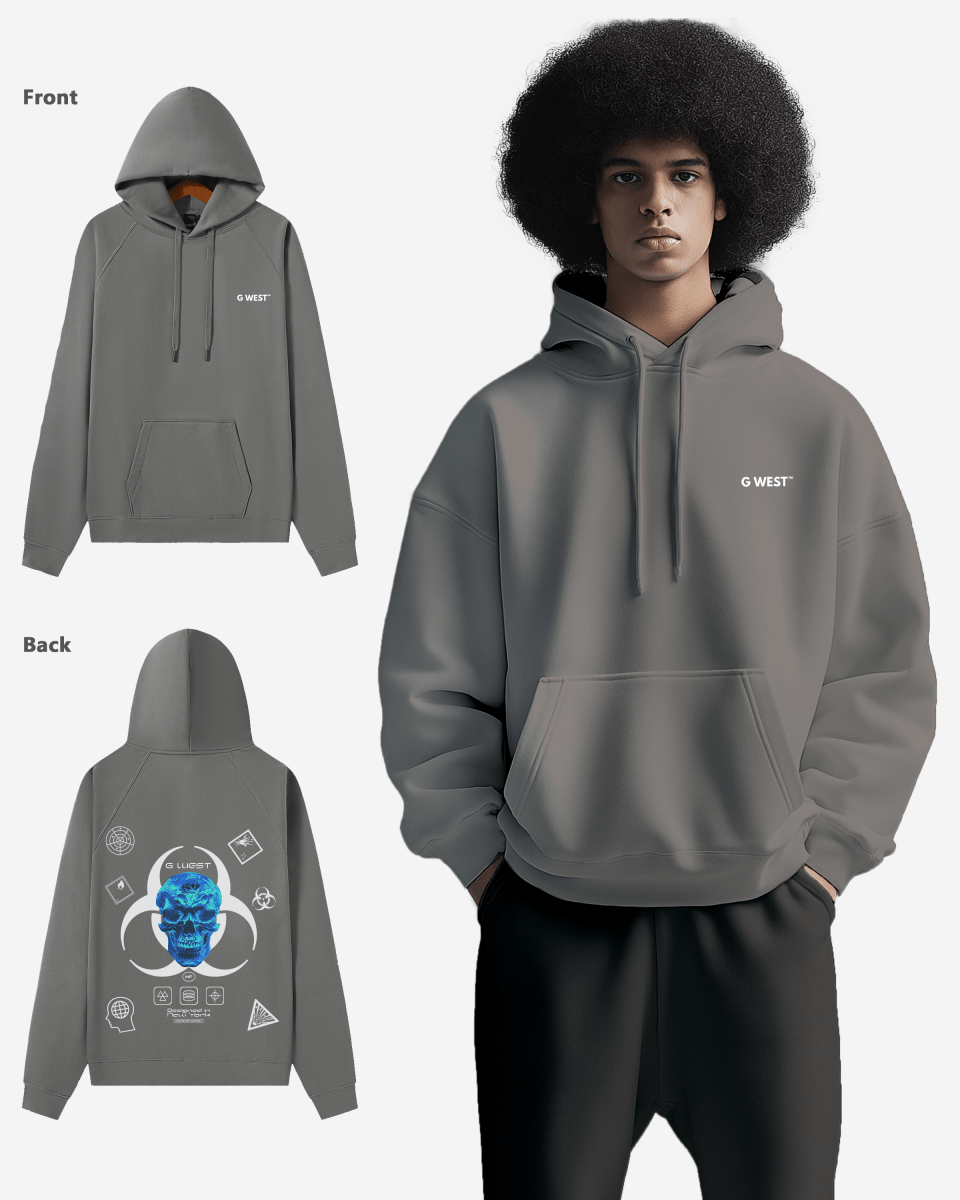 G West Mens False Face Hoodie