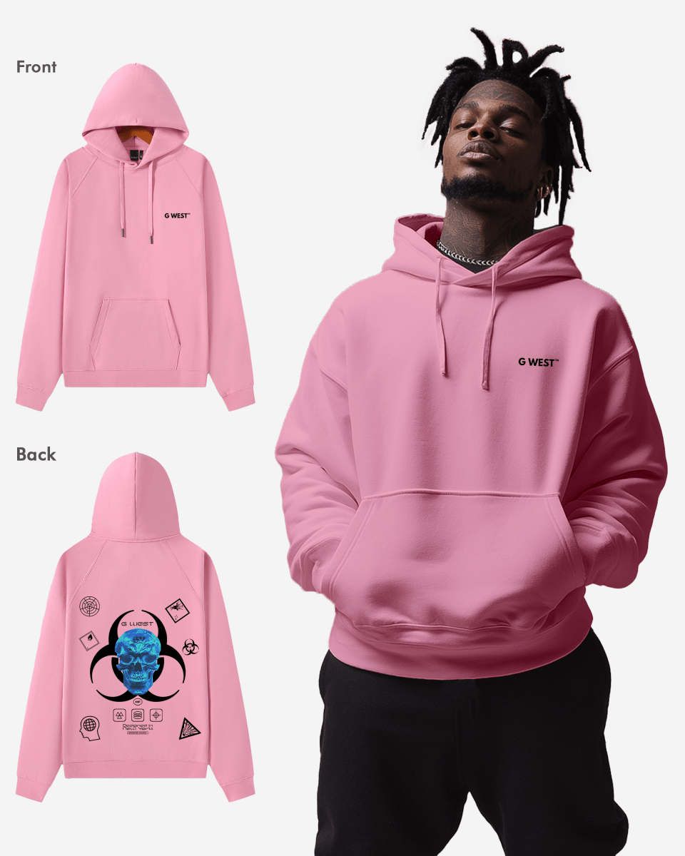 G West Mens False Face Hoodie