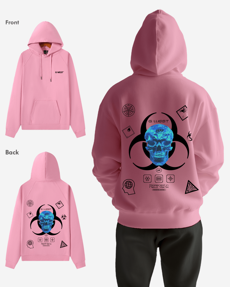G West Mens False Face Hoodie