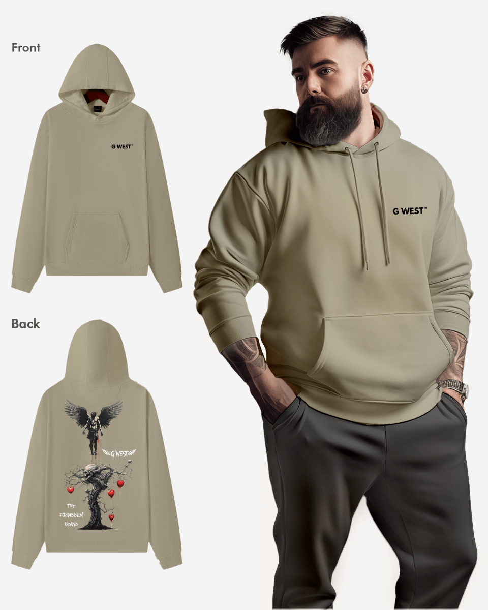 G West Mens Forbidden Brand Heavy Premium Oversize Hoodie