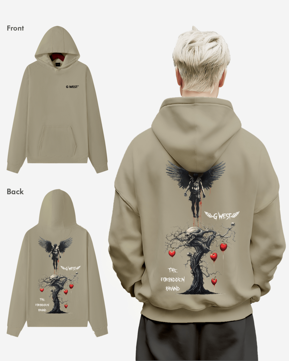 G West Mens Forbidden Brand Heavy Premium Oversize Hoodie