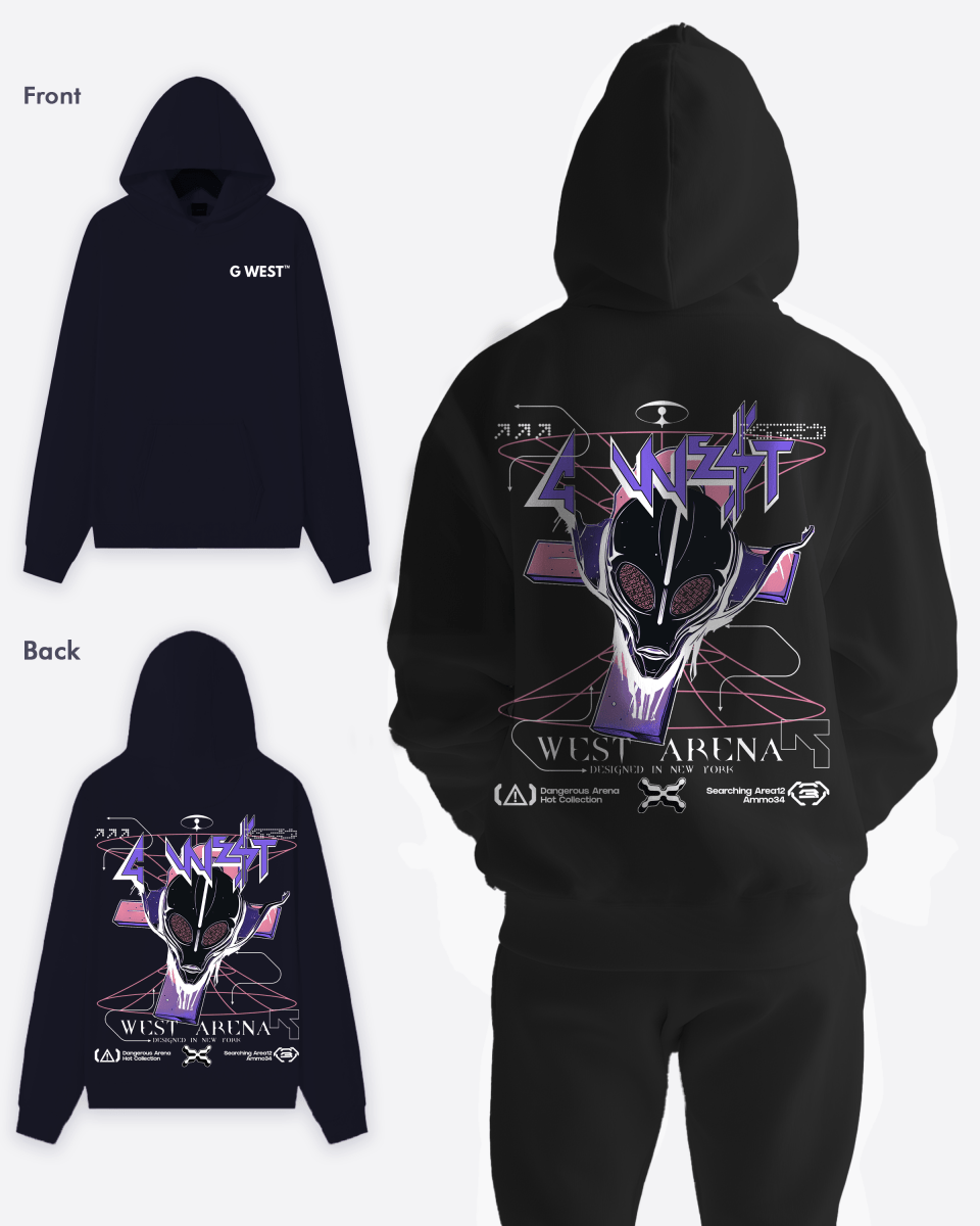 G West Mens Future Journey Oversize Hoodie