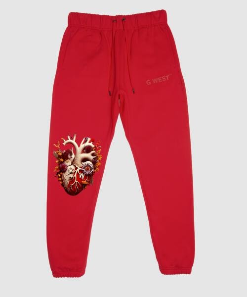 G West Mens Flower Heart Jogger
