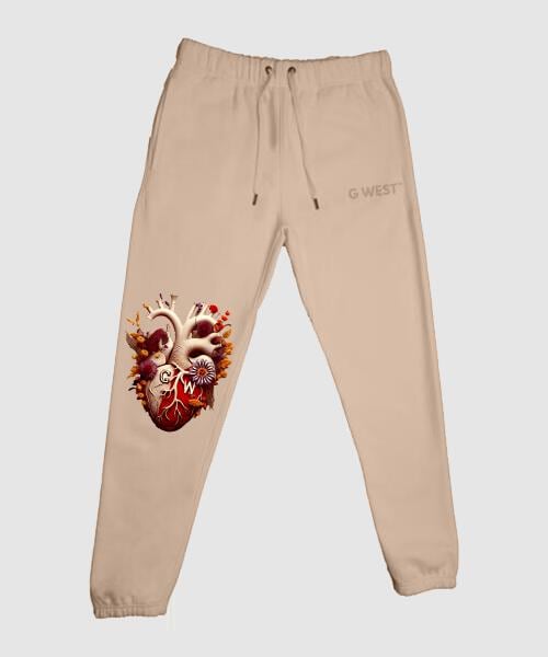 G West Mens Flower Heart Jogger
