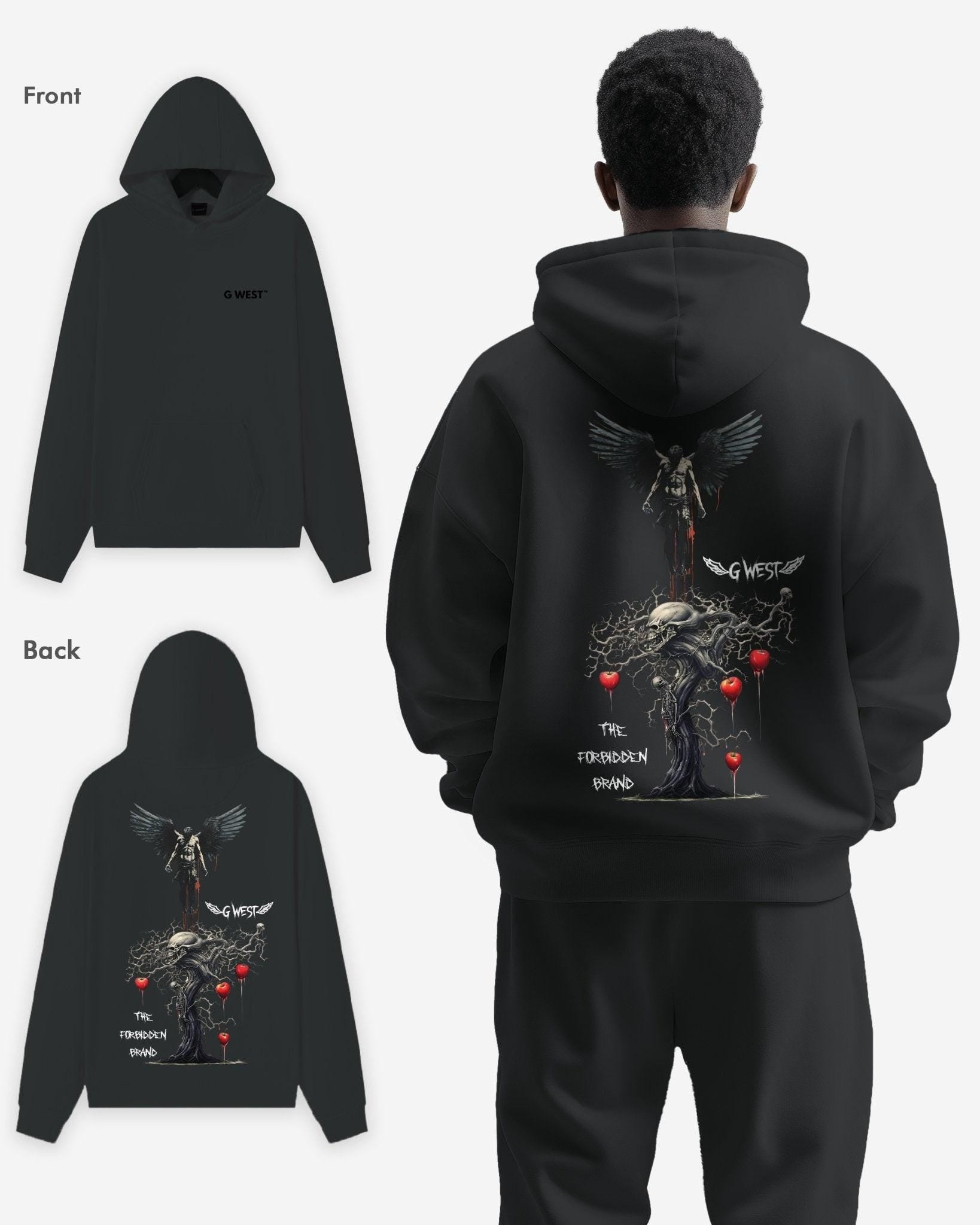 G West Mens Forbidden Brand Heavy Premium Oversize Hoodie