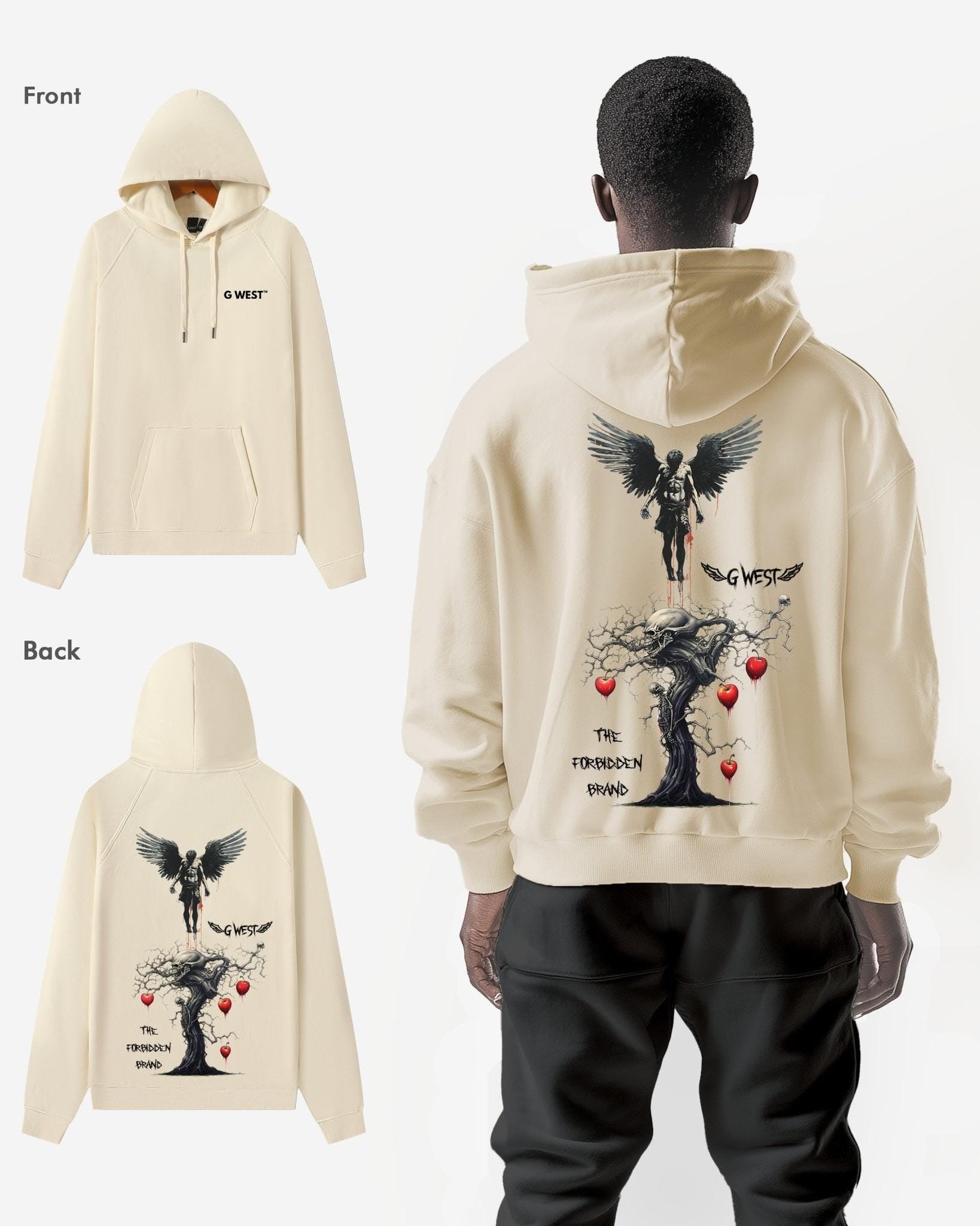 G West Mens Forbidden Brand Heavy Premium Oversize Hoodie