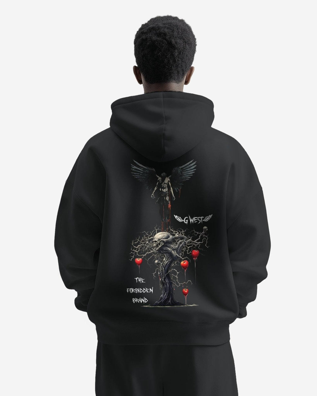G West Mens Forbidden Brand Heavy Premium Oversize Hoodie
