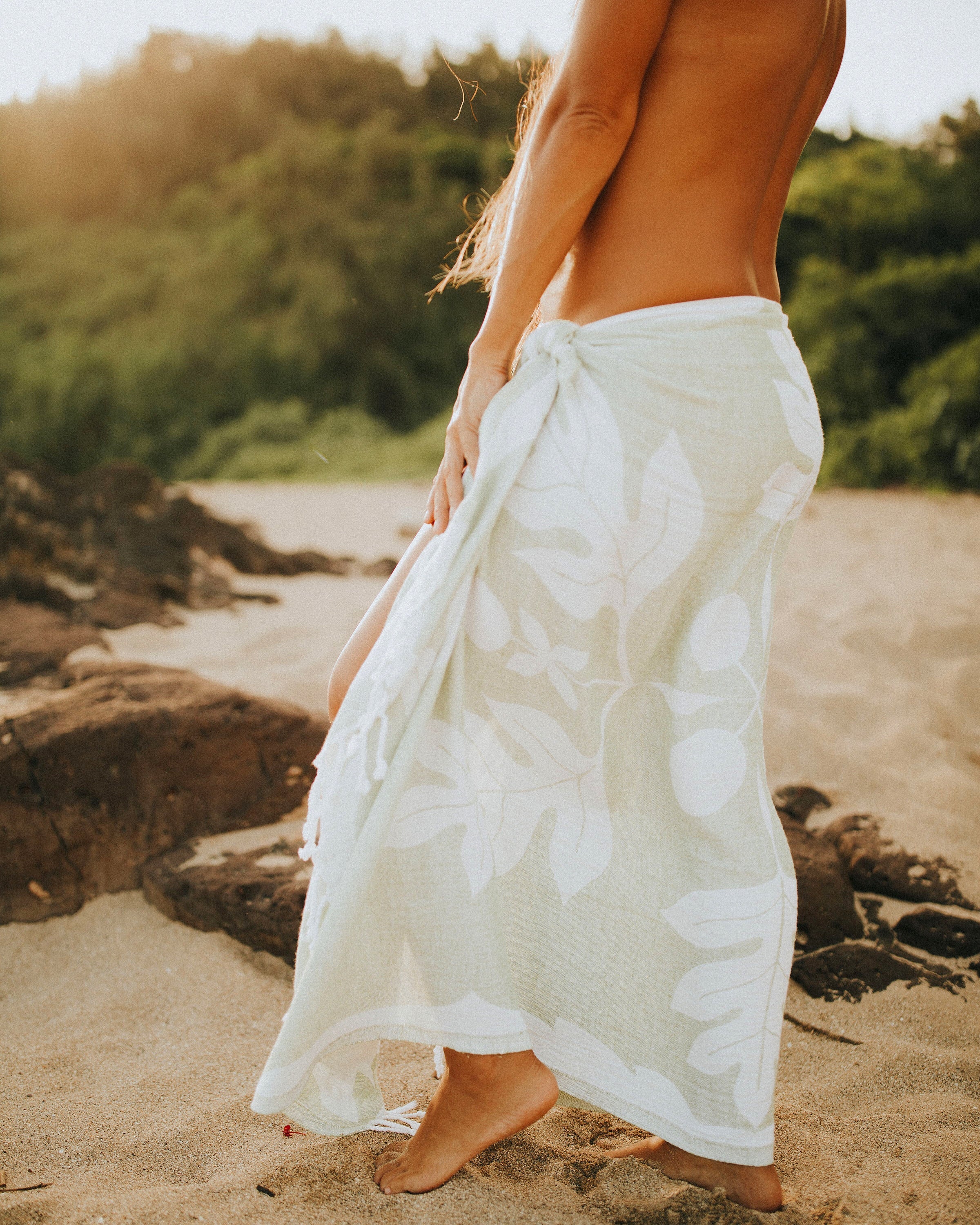 ‘Ohana ‘Ulu Print Turkish Beach Towel