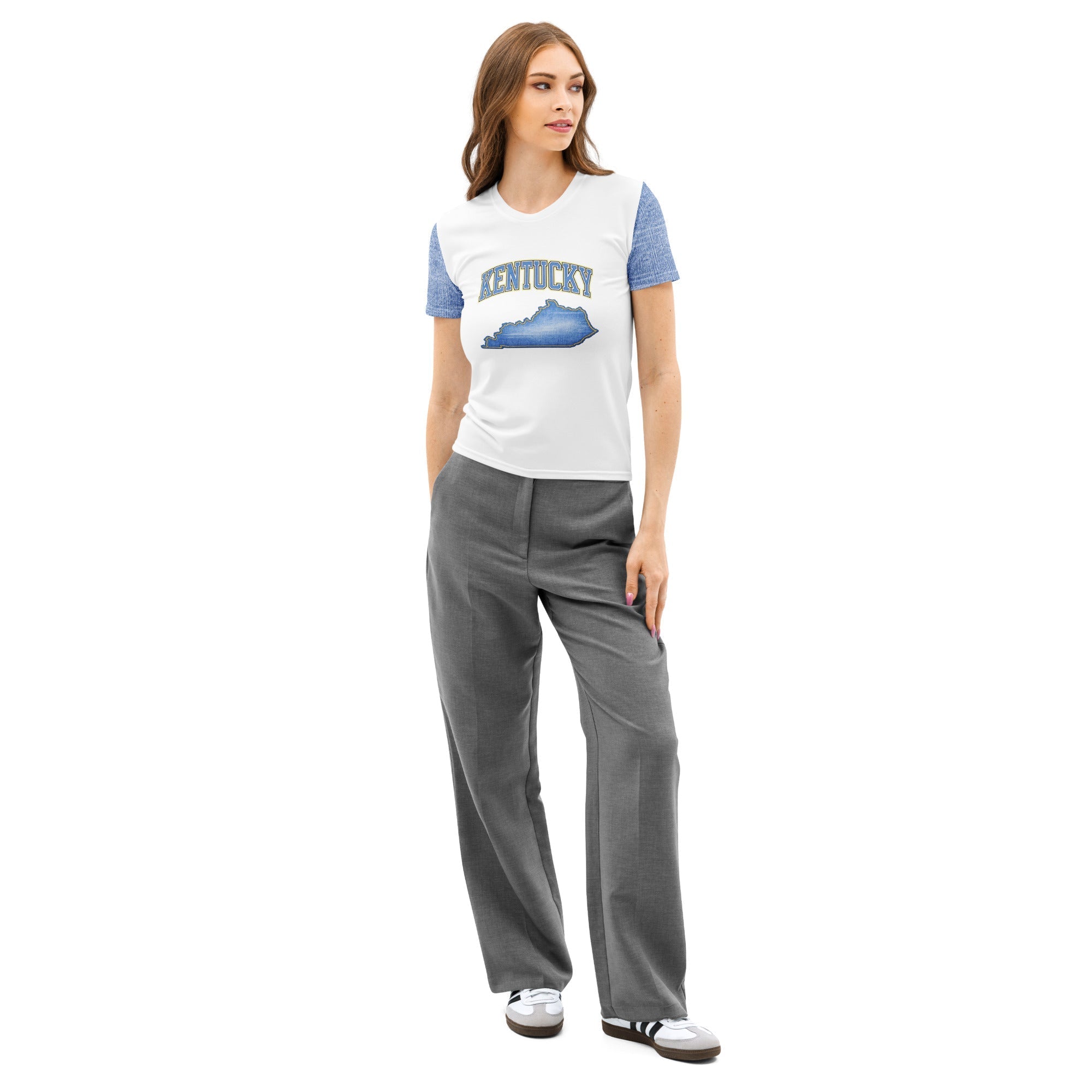 Kentucky State T-Shirt | Denim Textured Design | Women’s Cotton