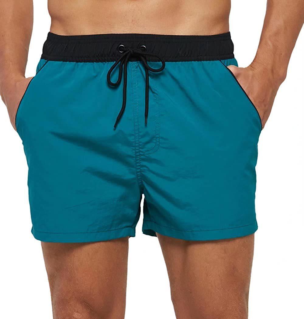 Men Swimwear Shorts Male Swimming Trunks Swimsuits Man Surf Beach Swim Sports Pants Board Mesh New Summer Men's Clothing  Beach Swimming Casual with Adjustable Elastic Cord