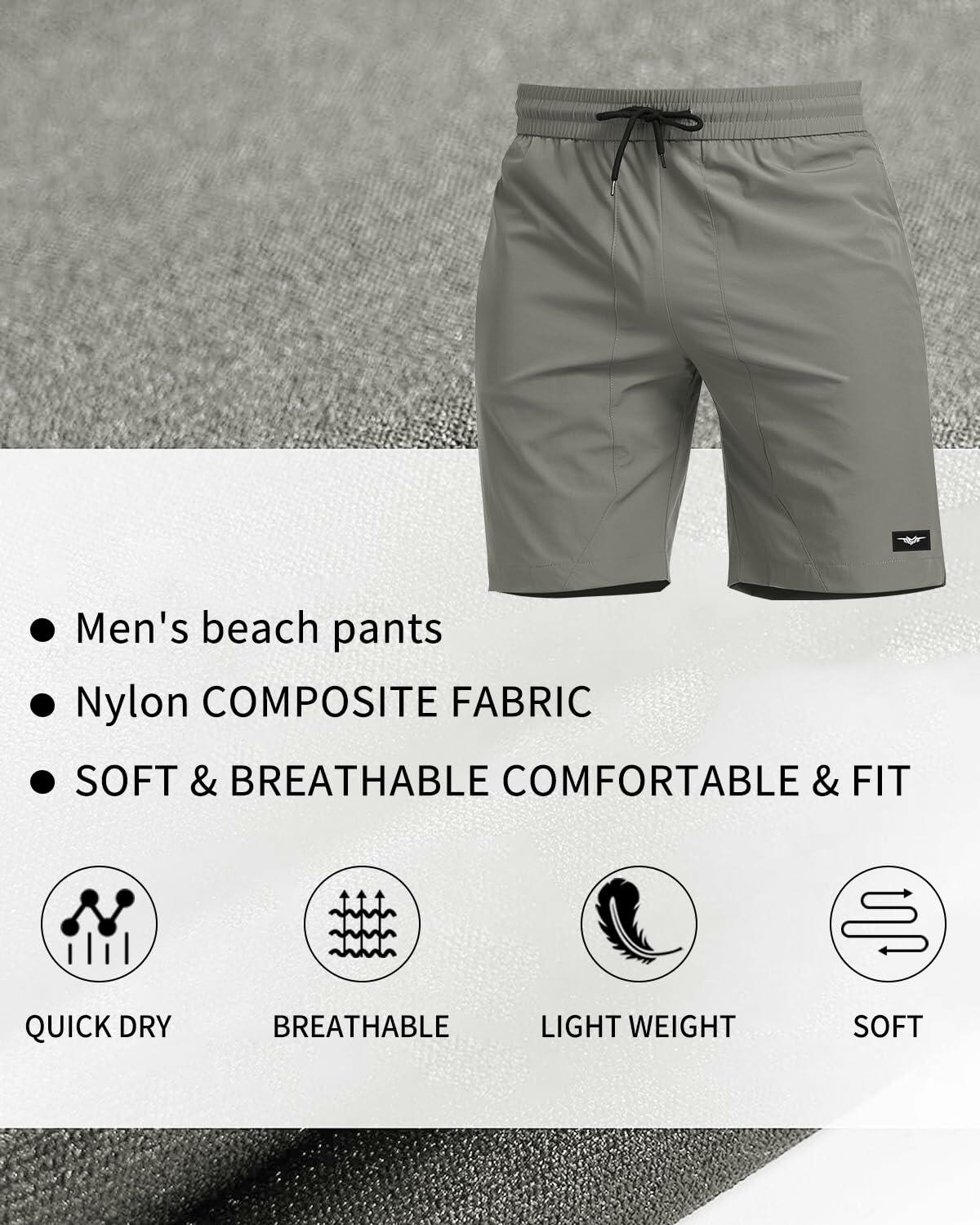 Seaskin Mens Quick Dry Swim Trunks Board Shorts Gray Size XS