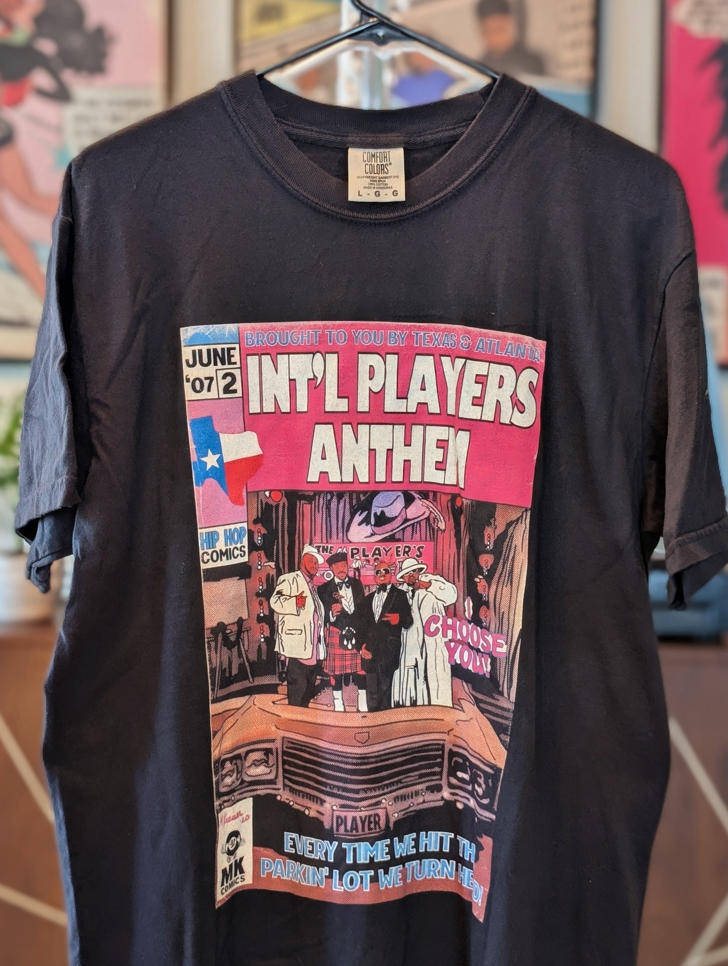 Int’l Players Anthem - Unisex Comfort Colors T-shirt | Hip Hop Graphic Tee, Garment-Dyed Soft Cotton, Relaxed Fit