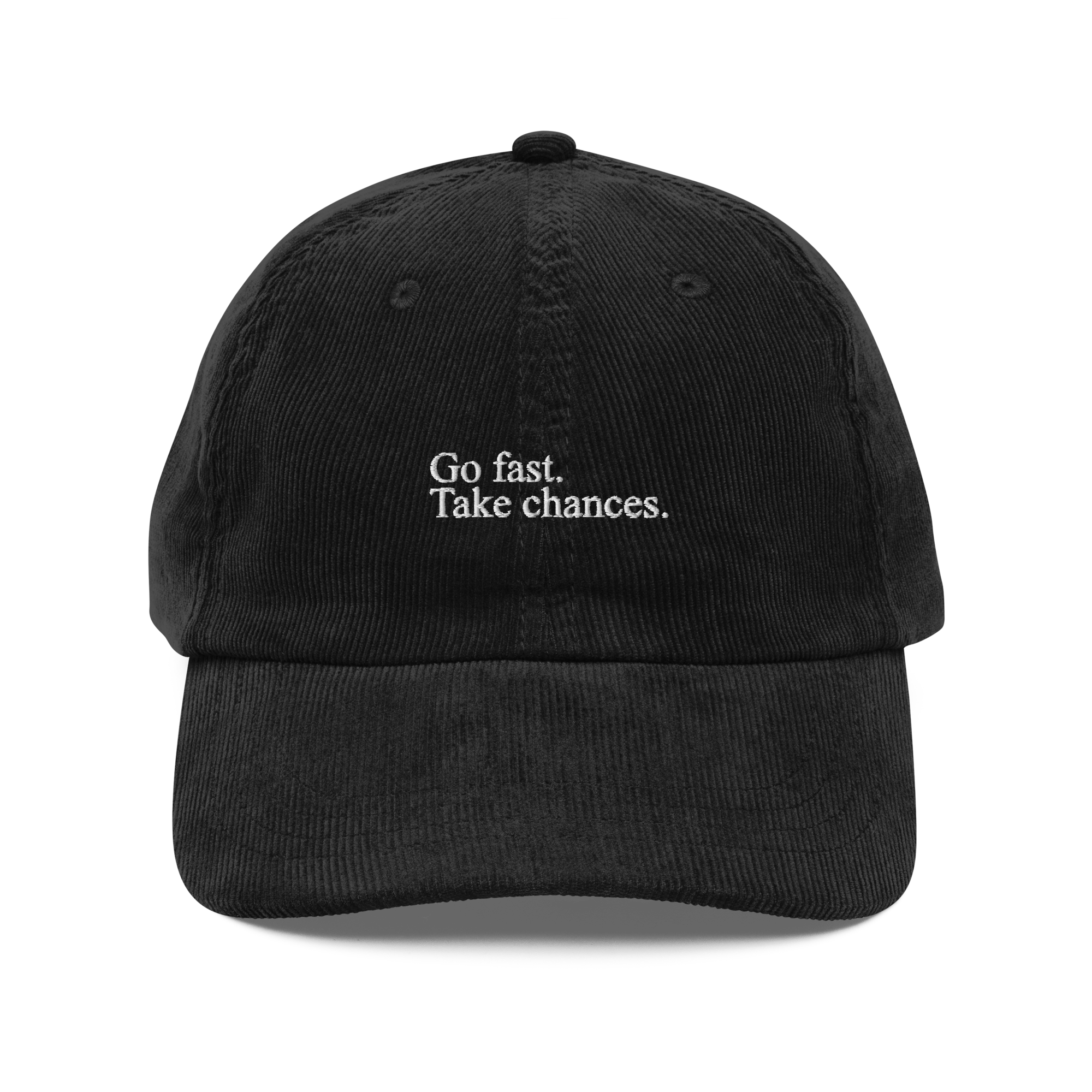 Go Fast. Take Chances. - Corduroy Throwback Hat