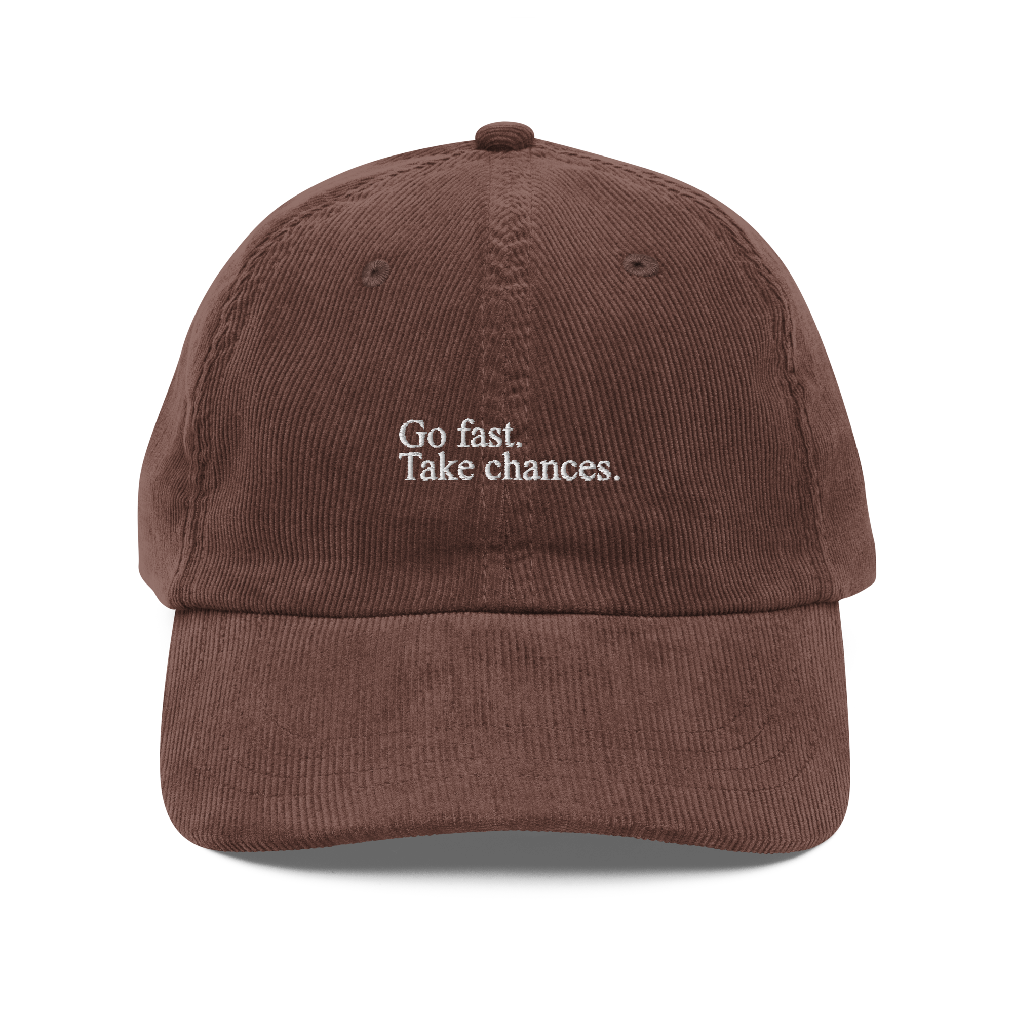 Go Fast. Take Chances. - Corduroy Throwback Hat