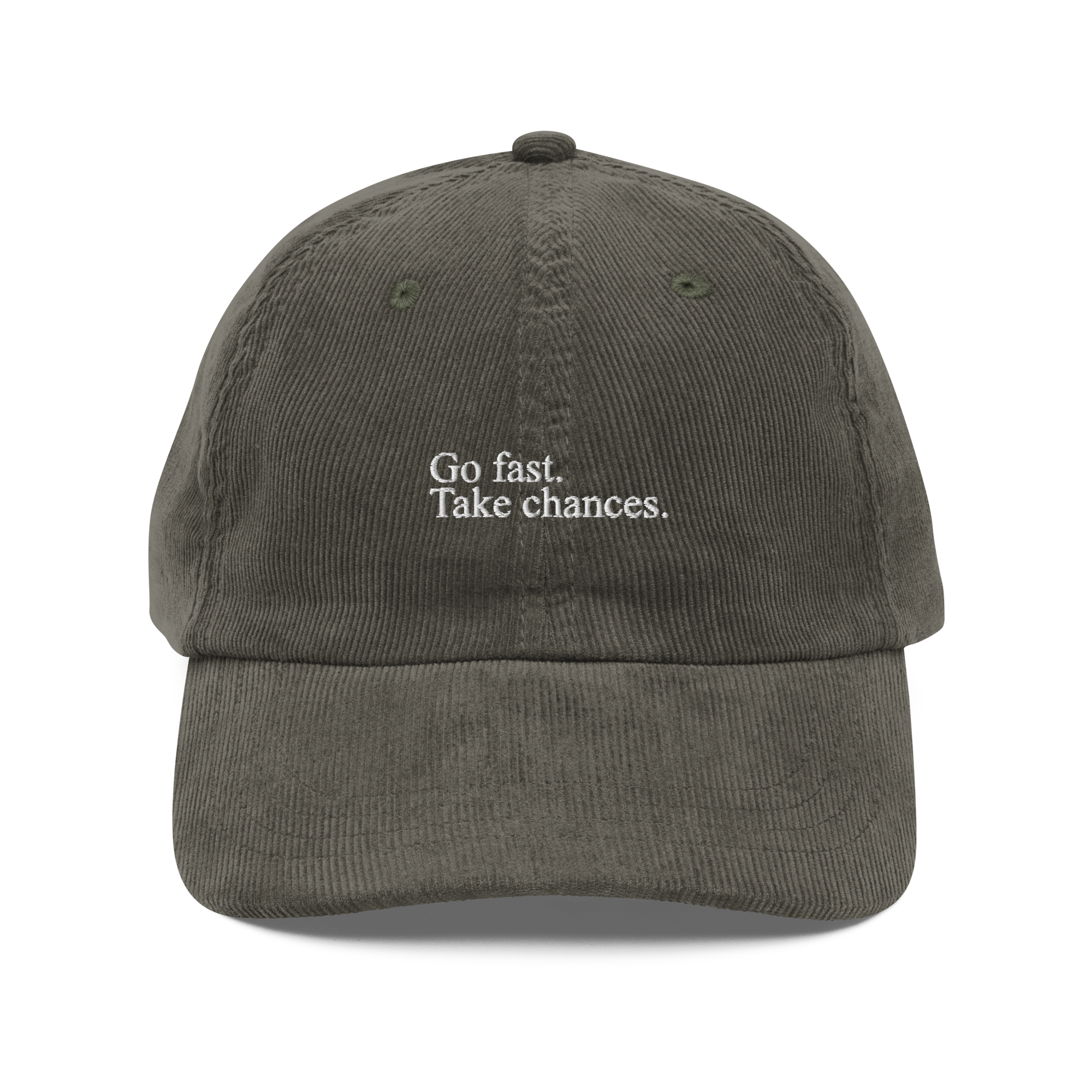 Go Fast. Take Chances. - Corduroy Throwback Hat